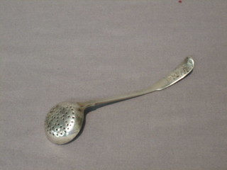 A  Georgian  silver  fiddle  pattern  sifter  spoon,  London   1813