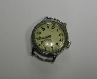 A  Timor  War  Office issue wristwatch contained  in  a  stainless steel case, the reverse marked ATP 140297