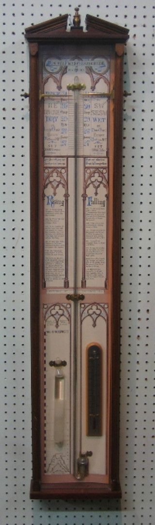 An  Admiral  Fitzroy  barometer,  contained  in  an  oak   case