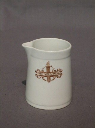 A  19th  Century  South Eastern railways  pottery  cream  jug  3"