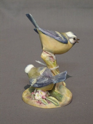 A  Royal  Worcester figure of 2 Blue Tits, base marked  3375  4"