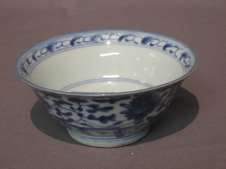 A  19th  Century  Oriental  blue  and  white  porcelain  bowl   6"