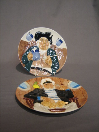 A   limited  edition  Davenport  pottery  plate,   decorated   Toby Philpot and 1 other decorated Jack Tarr, 9"