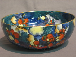 A  S Hancock & Sons Corona Ware Cherry-Ripe  pattern  pottery fruit bowl 9"