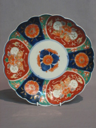 A   19th  Century  Japanese  Imari  porcelain  plate   with   lobed decoration (rim f) 9"