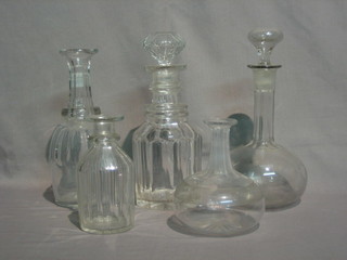 5 various decanters