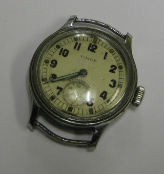 A Timor War Office issue wristwatch contained in a stainless steel case, the reverse marked ATP 140297
