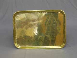 A 19th Century rectangular brass tray 24"