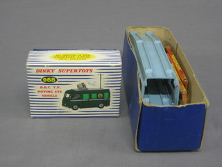 A Dinky cardboard box for a 968 BBC Roving Eye vehicle (no contents), together with a Dinky loading ramp and trailer no. 794