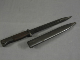 A German Mauser bayonet complete with scabbard