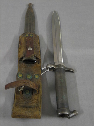 A Swedish Mauser bayonet 1898 complete with leather frog