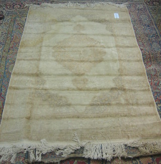 A white ground "Persian" rug  71" x 46"
