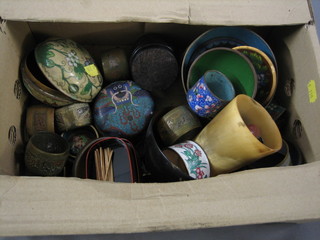 A collection of various cloisonne items