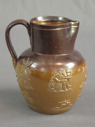 A Doulton Lambeth hunting jug 7" (slight firing blemish)