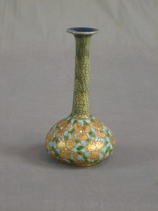 A Royal Doulton club shaped specimen vase, the base marked BB2 7"