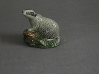 A Beswick Beneagles whiskey decanter in the form of a badger  3"