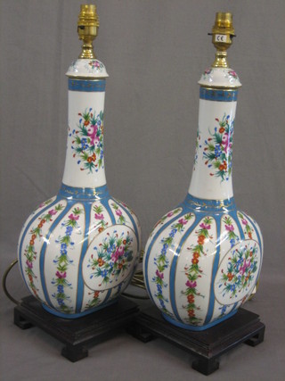 A pair of reproduction Sevres table lamps 19"
