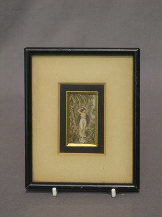 A small Baxter print depicting a classical lady 2" x 1/2"