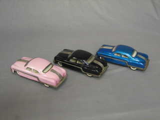 3 pressed metal models of cars