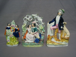 3 various 19th Century Staffordshire figures (all f)