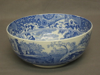 A Copeland Spode blue and white bowl 9"