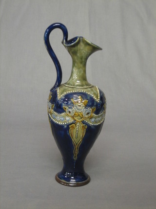 A Royal Doulton salt glazed jug, base impressed Royal Doulton 7018 11"