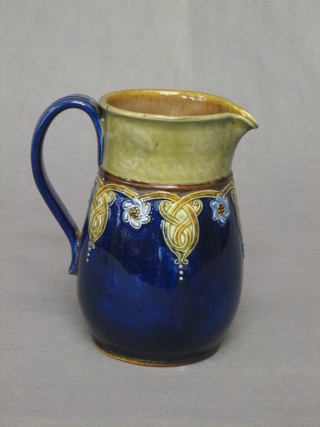 A Royal Doulton green glazed jug, base impressed Royal Doulton 5693 7"