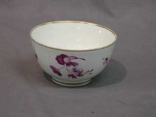 An 18th/19th Century Flight Barr & Barr slop bowl with floral decoration 5"