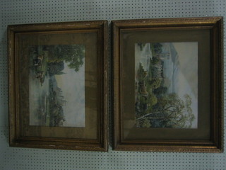 A pair of 19th Century coloured prints "Windsor and Balmoral House" 14" x 18"