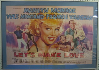 A 20th Century Fox film poster for "Lets Make Love" 23" x 35" (some creases)