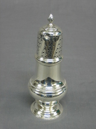 A Georgian style silver sugar sifter, Birmingham 1961 5"