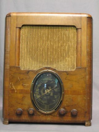 A 1930's Ferguson radio, contained in a walnut case