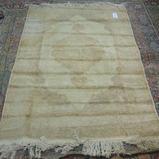 A white ground "Persian" rug 71" x 46"