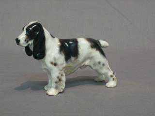 A Royal Doulton figure of a standing black and white Spaniel, base marked 8401 3 1/2" 
