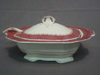 An Alfred Meakin Marlborough pattern soup tureen and cover complete with ladle