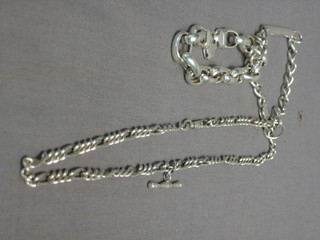 3 various silver chains