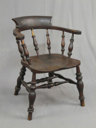 A 19th Century elm Captain's chair