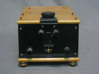 A  Galvanometer  by  Philip Harris ltd contained in  an  oak  case