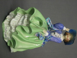 A  Royal  Doulton figure - Top of the Hill HH1833  RD  822821 (lady wearing a blue and green dress)