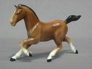 A Sylvac figure of a running bay foal 7"