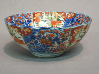 A  19th Century Japanese Imari porcelain bowl with  lobed  body 10"