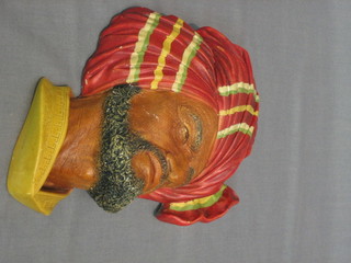 A Bossons pottery wall plaque "Abdhul" 8"