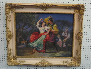 Eric  Tansley,  oil  on  canvas  "Flamenco  Dancers"  13"  x  17"