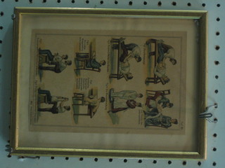 A  humerous  19th  Century  German medical  diagram  8"  x  5"