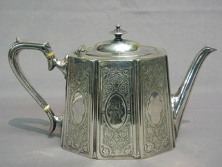 A Victorian Britannia metal teapot