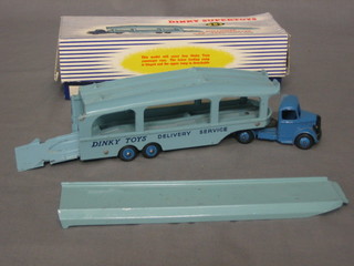 A  Dinky  Super Toy 982 Pullman car  transporter  with  loading ramp, boxed (box flaps damaged and written on)