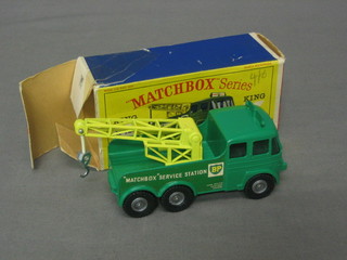 A  Matchbox  Series K12 heavy break down wreck  truck,  boxed (box torn and with old selotape repair)