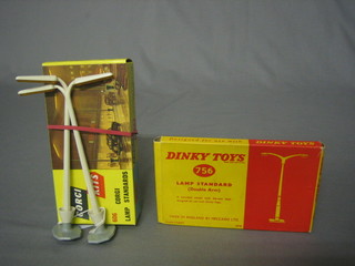 A  Dinky 765 lamp standard (double set) boxed and a  Corgi  606  lamp standard, boxed 