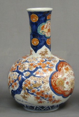 A  handsome 19th Century Japanese Imari club shaped  vase  12"