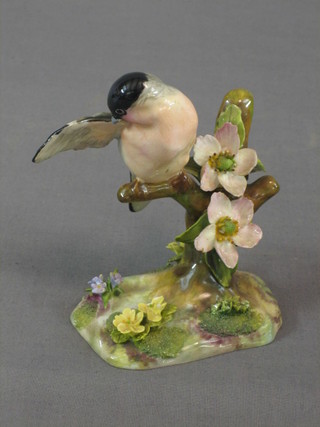 A  Royal  Crown  Staffordshire figure of a bird  on  a  branch  5"